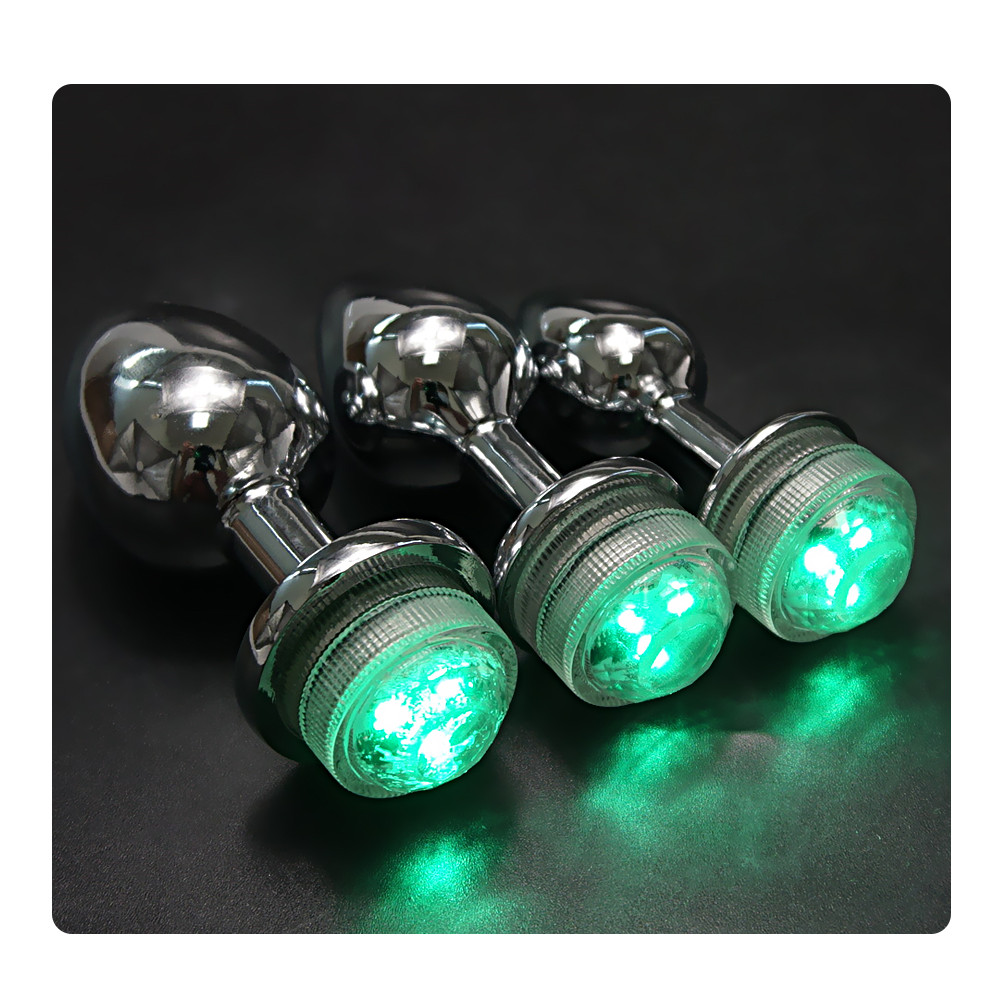 Metal Anal Plug With Remote Control Led Light Beads Prostate And Gspot Massager Unisex Adult Sex Toy - 8