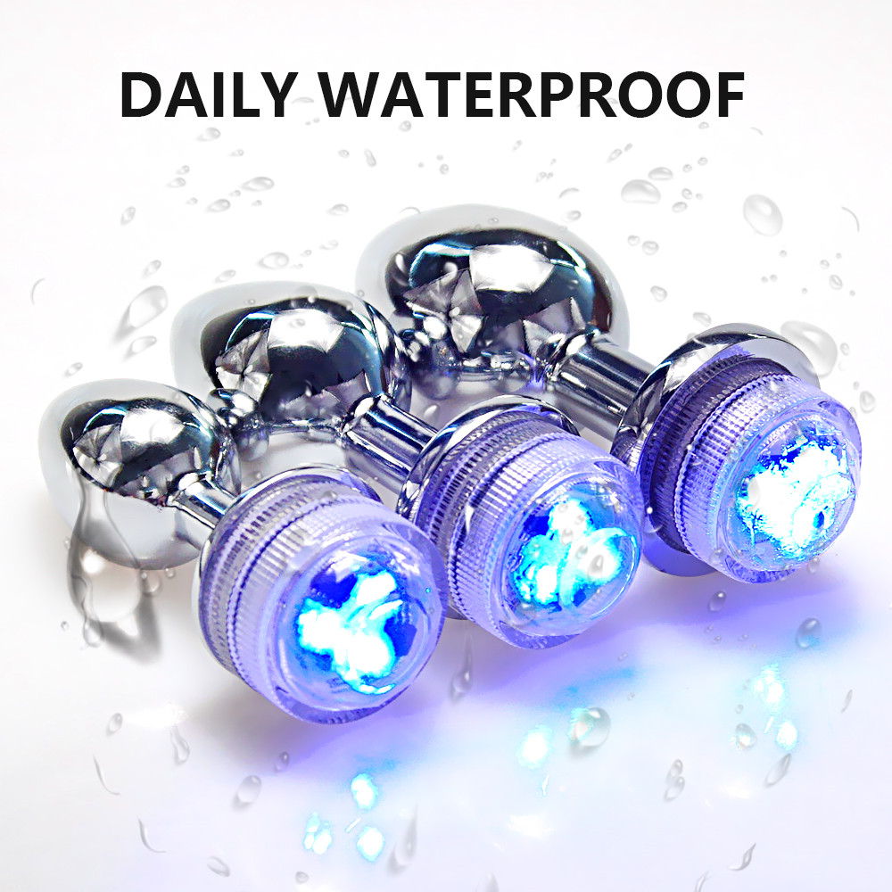 Metal Anal Plug With Remote Control Led Light Beads Prostate And Gspot Massager Unisex Adult Sex Toy - 6