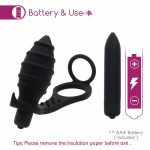 10 Speed Male Prostate Vibrating Massager Anal Plug Sex Toys For Men Products Gay Lock Ring - 3