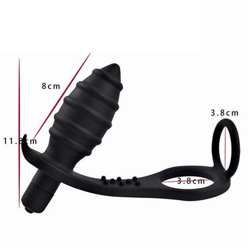 10speed Prostate Vibrating Massager Mens Anal Plug Sex Toy Gay Ring Lock Product - 2