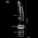 Diameter16 20 25 30mm Big Crystal Handle Glass Dildo Realistic Artifical Anal Stimulation Sex Toys For Women Men Gay - 6