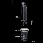 Diameter16 20 25 30mm Big Crystal Handle Glass Dildo Realistic Artifical Anal Stimulation Sex Toys For Women Men Gay - 5