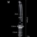 Diameter16 20 25 30mm Big Crystal Handle Glass Dildo Realistic Artifical Anal Stimulation Sex Toys For Women Men Gay - 4