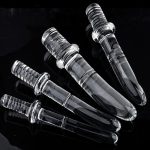 Diameter16 20 25 30mm Big Crystal Handle Glass Dildo Realistic Artifical Anal Stimulation Sex Toys For Women Men Gay