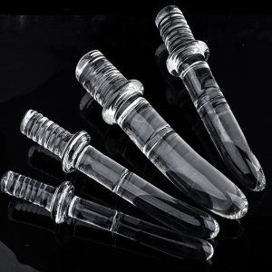 Diameter16 20 25 30mm Big Crystal Handle Glass Dildo Realistic Artifical Anal Stimulation Sex Toys For Women Men Gay
