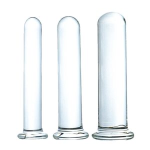 Hollow Glass Anal Dildo Plug Sex Product Anus Prostate Massager Tunnel Trainer Smooth Stopper Stimulate Colon Unisex Butt