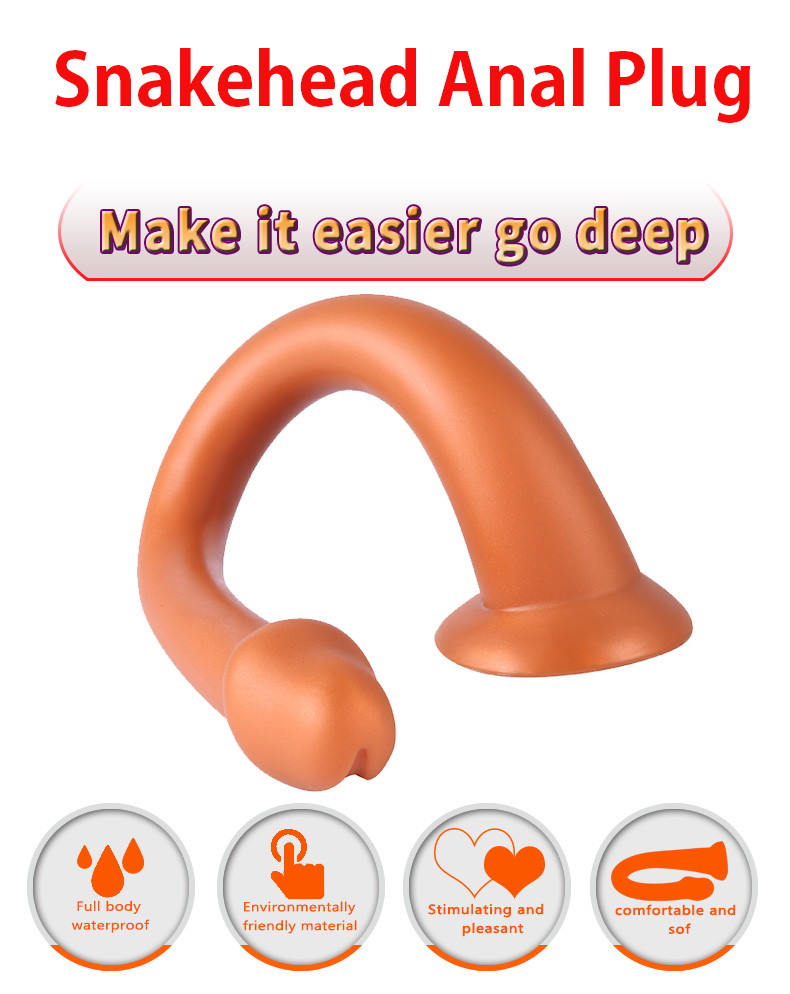Extra Large Snake Head Anal Plug Prostate Massager Vaginal Stimulator For Women Pleasure Enhancing Adult Sex Toy - 1