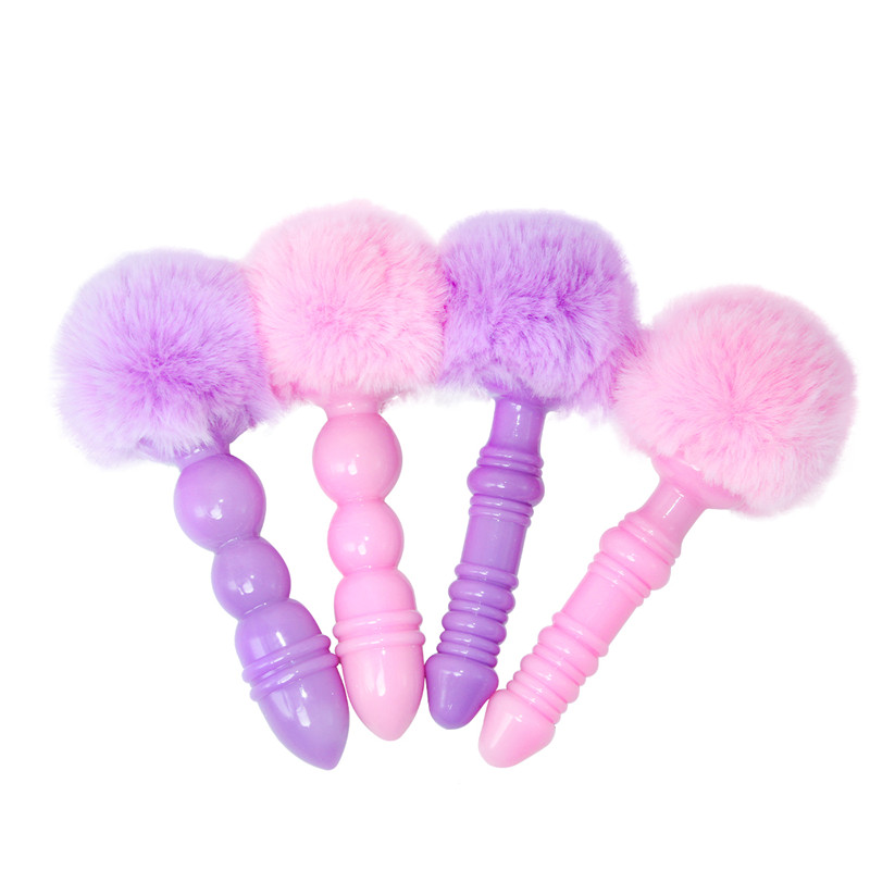 Silicone Anal Dildo Rabbit Tail Plug Beads Erotic Adult Sex Toy For Men Women Couples - 9