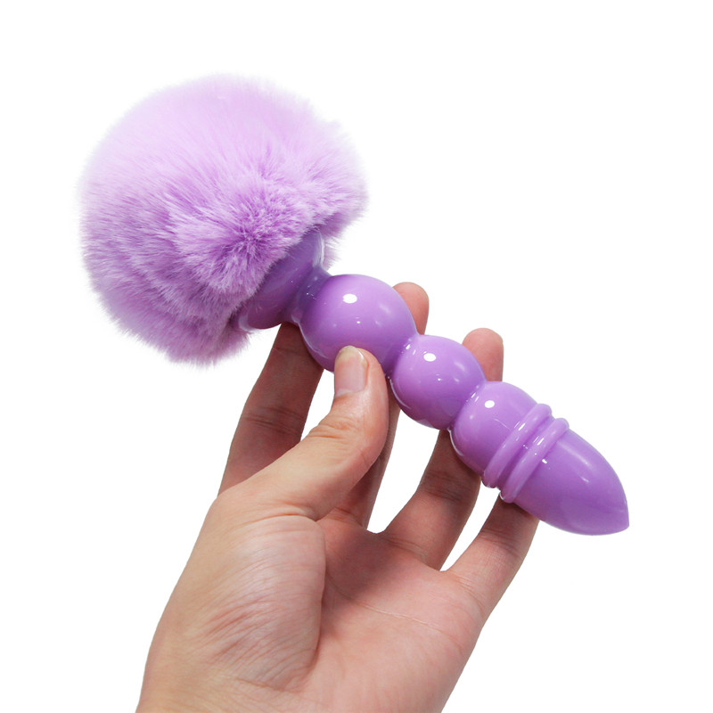 Silicone Anal Dildo Rabbit Tail Plug Beads Erotic Adult Sex Toy For Men Women Couples - 8