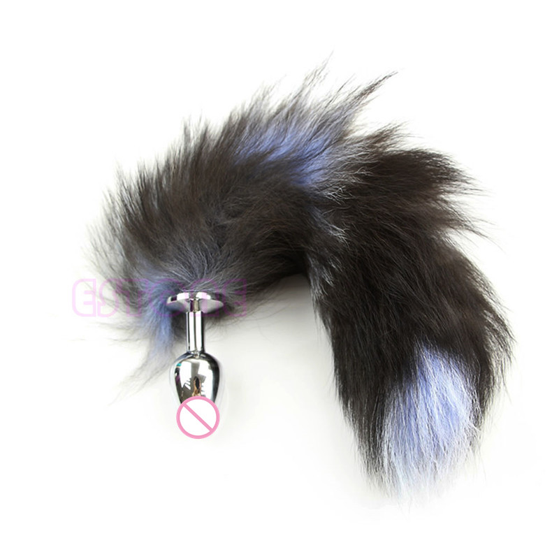 Quality Faux Fox Tail Anal Plug Adult Love Toy For Erotic Romance Exciting Play 947 - 2