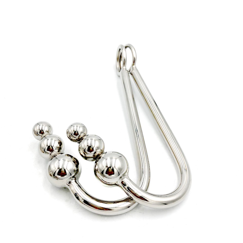 Stainless Steel Adult Anal Hook Plug 8 Style Butt Plug With Clover Beads For Enhanced Pleasure - 13
