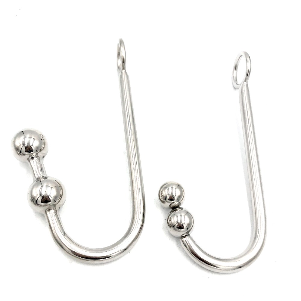 Stainless Steel Adult Anal Hook Plug 8 Style Butt Plug With Clover Beads For Enhanced Pleasure - 12