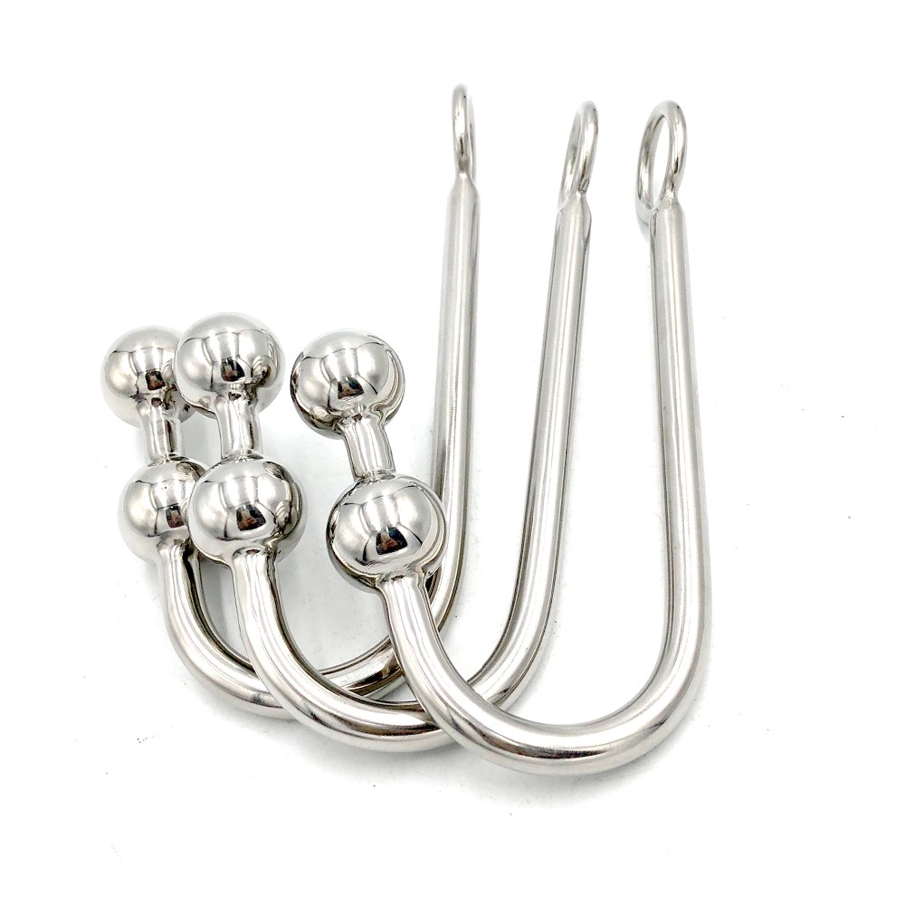 Stainless Steel Adult Anal Hook Plug 8 Style Butt Plug With Clover Beads For Enhanced Pleasure - 11