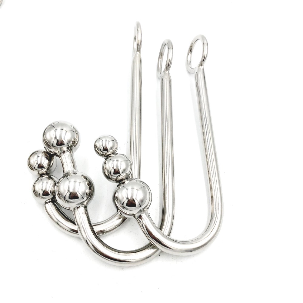 Stainless Steel Adult Anal Hook Plug 8 Style Butt Plug With Clover Beads For Enhanced Pleasure - 9
