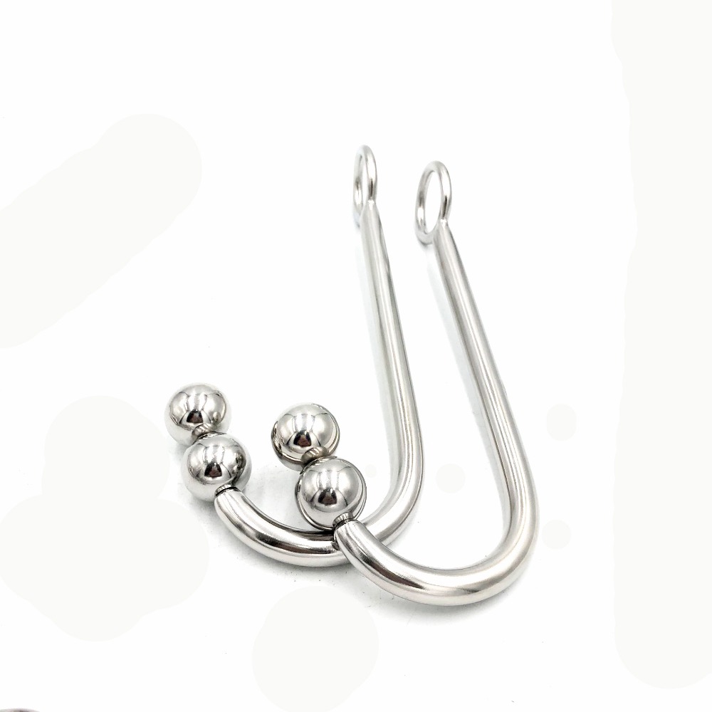 Stainless Steel Adult Anal Hook Plug 8 Style Butt Plug With Clover Beads For Enhanced Pleasure - 7