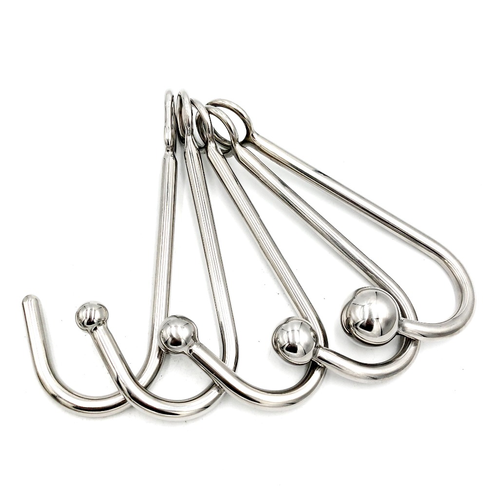 Stainless Steel Adult Anal Hook Plug 8 Style Butt Plug With Clover Beads For Enhanced Pleasure - 4