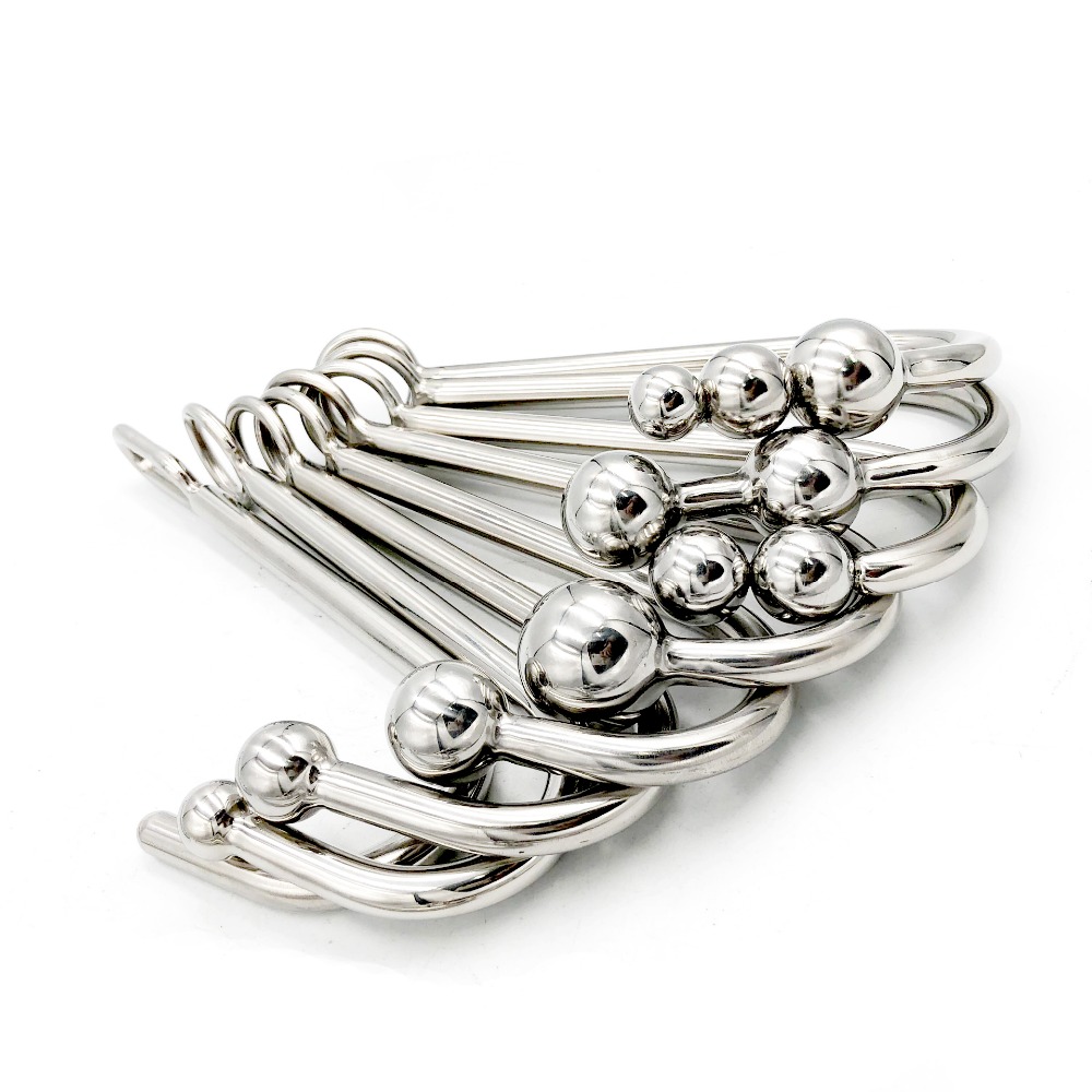 Stainless Steel Adult Anal Hook Plug 8 Style Butt Plug With Clover Beads For Enhanced Pleasure - 3