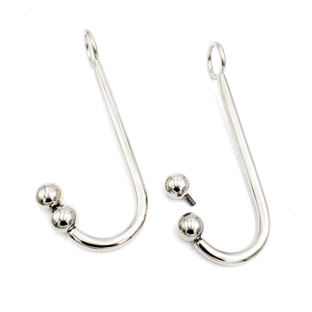 Stainless Steel Adult Anal Hook Plug 8 Style Butt Plug With Clover Beads For Enhanced Pleasure - 2