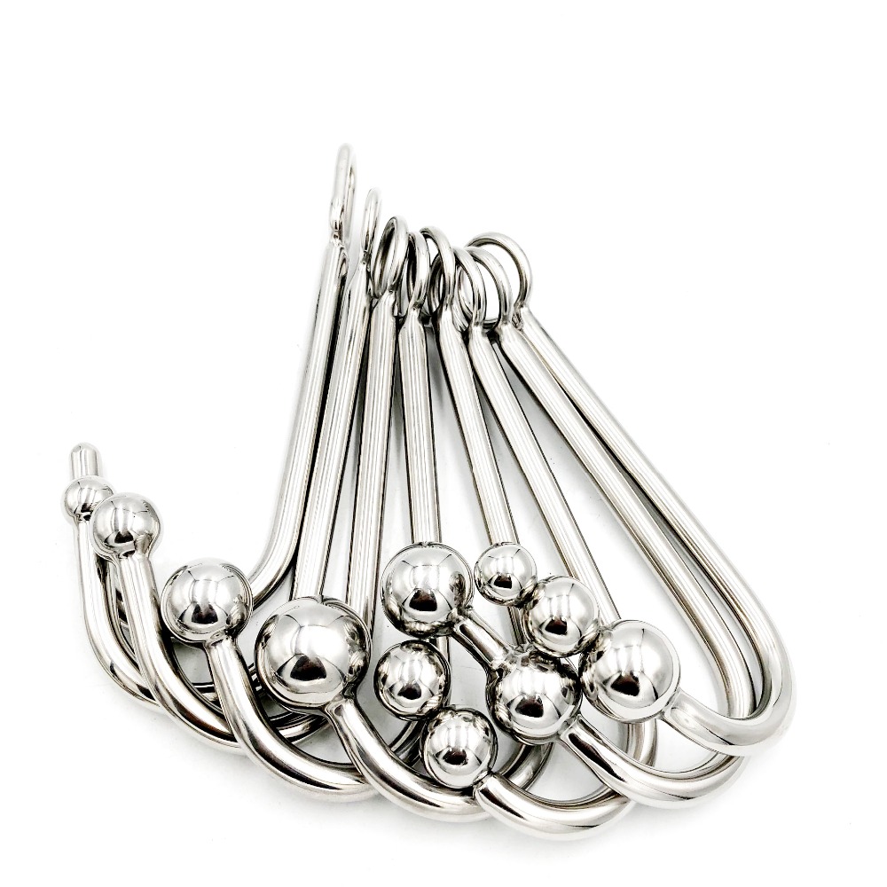 Stainless Steel Adult Anal Hook Plug 8 Style Butt Plug With Clover Beads For Enhanced Pleasure - 1
