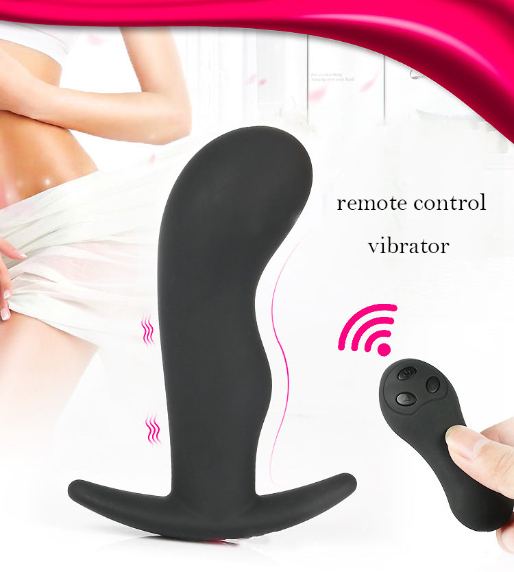 Silicone Vibrating Anal Plug Remote Control Prostate Massager 10speed Vibration Unisex Buttplug Dildo - 1