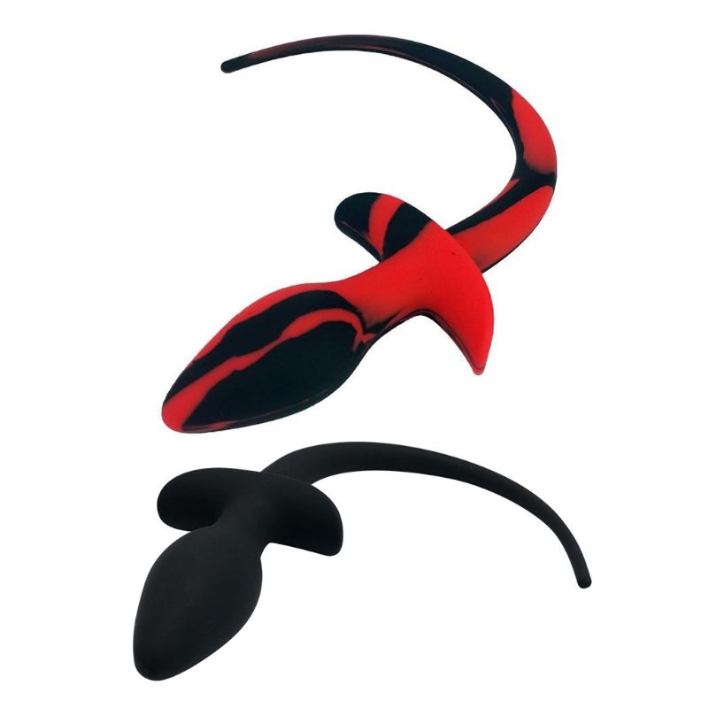 Silicone Anal Plug With Dog Tail Design Gspot Stimulation Toy For Adults Black Colorful Suitable For Men Women Gay - 7