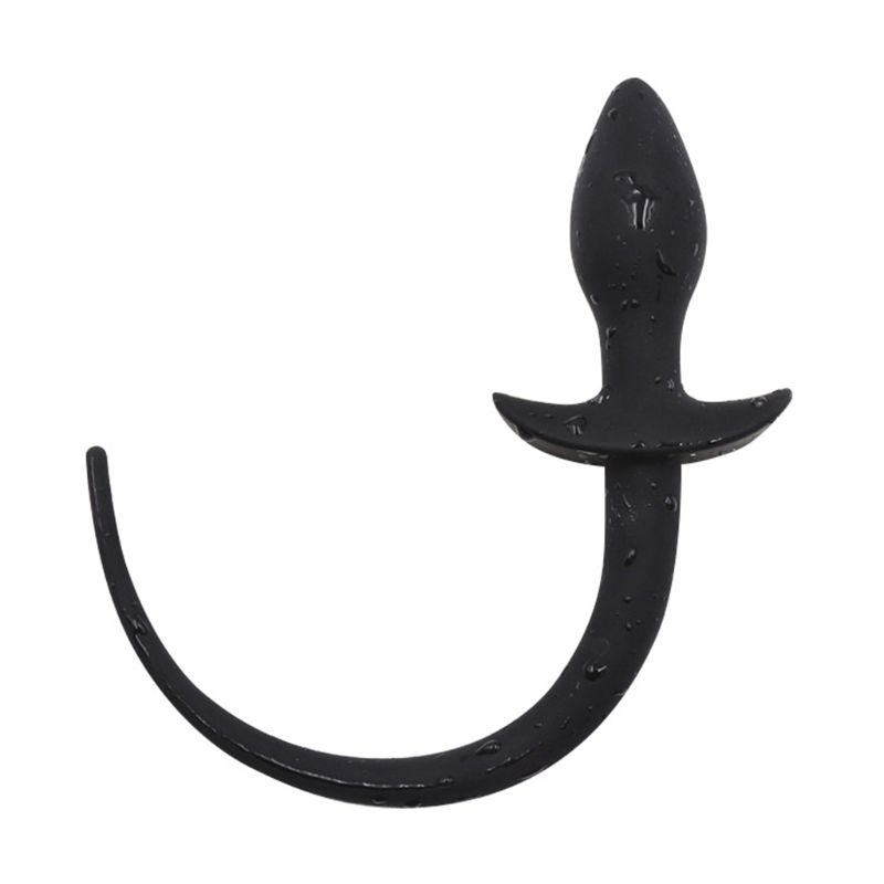 Silicone Anal Plug With Dog Tail Design Gspot Stimulation Toy For Adults Black Colorful Suitable For Men Women Gay - 3