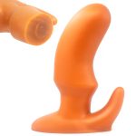 Silver Horn Anal Plug Dual-density Super Huge Butt Plugs Anus Dilation Sex Toys Big Vaginal Silicone Dildo Thick Dildos - 3