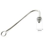 Sm Toys Replaceable Stainless Steel Anal Hook With Beads Hole Metal Butt Plug Anus Fart Putty Slave Prostate Massager Bdsm - 3