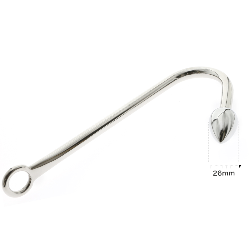 Stainless Steel Bdsm Anal Hook Beaded Metal Butt Plug Prostate Massager With Replaceable Hole - 4