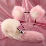 Cute Soft Cat Ears With 40cm Fox Tail Metal Butt Anal Plug Erotic Cosplay Accessories Adult Sex Toys For Couples - 6