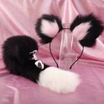 Cute Soft Cat Ears With 40cm Fox Tail Metal Butt Anal Plug Erotic Cosplay Accessories Adult Sex Toys For Couples - 5