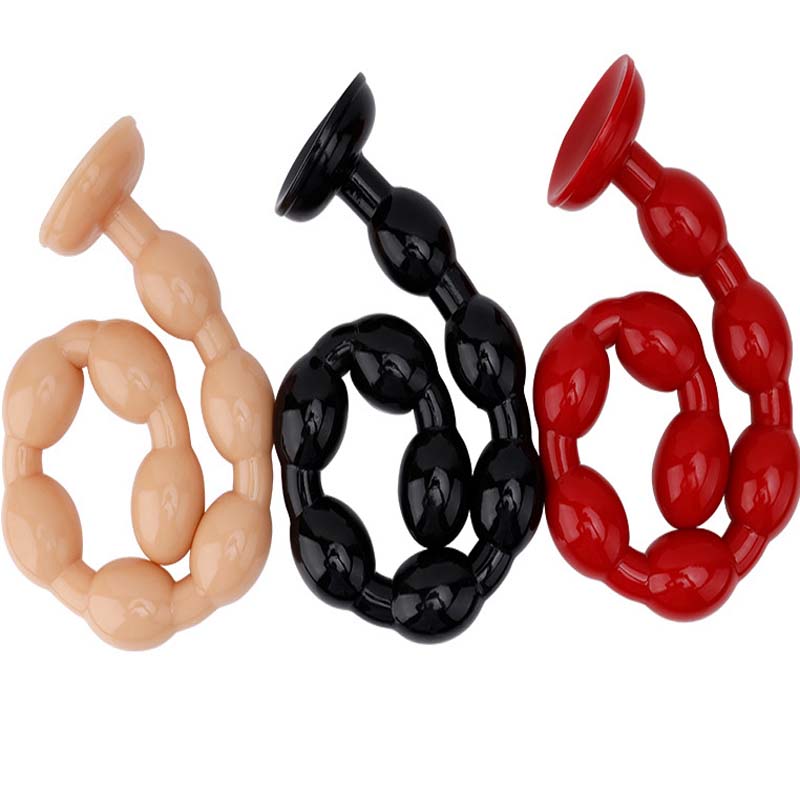 Extralong Soft Silicone Anal Dildo With Pull Beads Suction Base Butt Plug For Women Men Gay Lesbian Bodysafe Colon Massager And Strapon Toy - 7