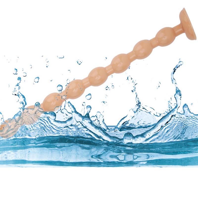 Extralong Soft Silicone Anal Dildo With Pull Beads Suction Base Butt Plug For Women Men Gay Lesbian Bodysafe Colon Massager And Strapon Toy - 5