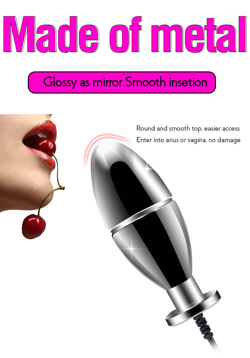 Small Steel Electric Butt Plug Prostate Massager Anal Adult Toy Electro Bdsm Estim Gay Sexual Dildo - 8