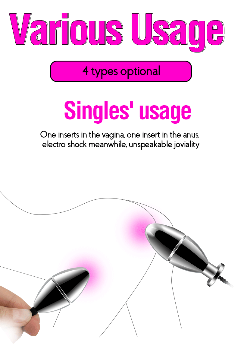 Small Steel Electric Butt Plug Prostate Massager Anal Adult Toy Electro Bdsm Estim Gay Sexual Dildo - 3