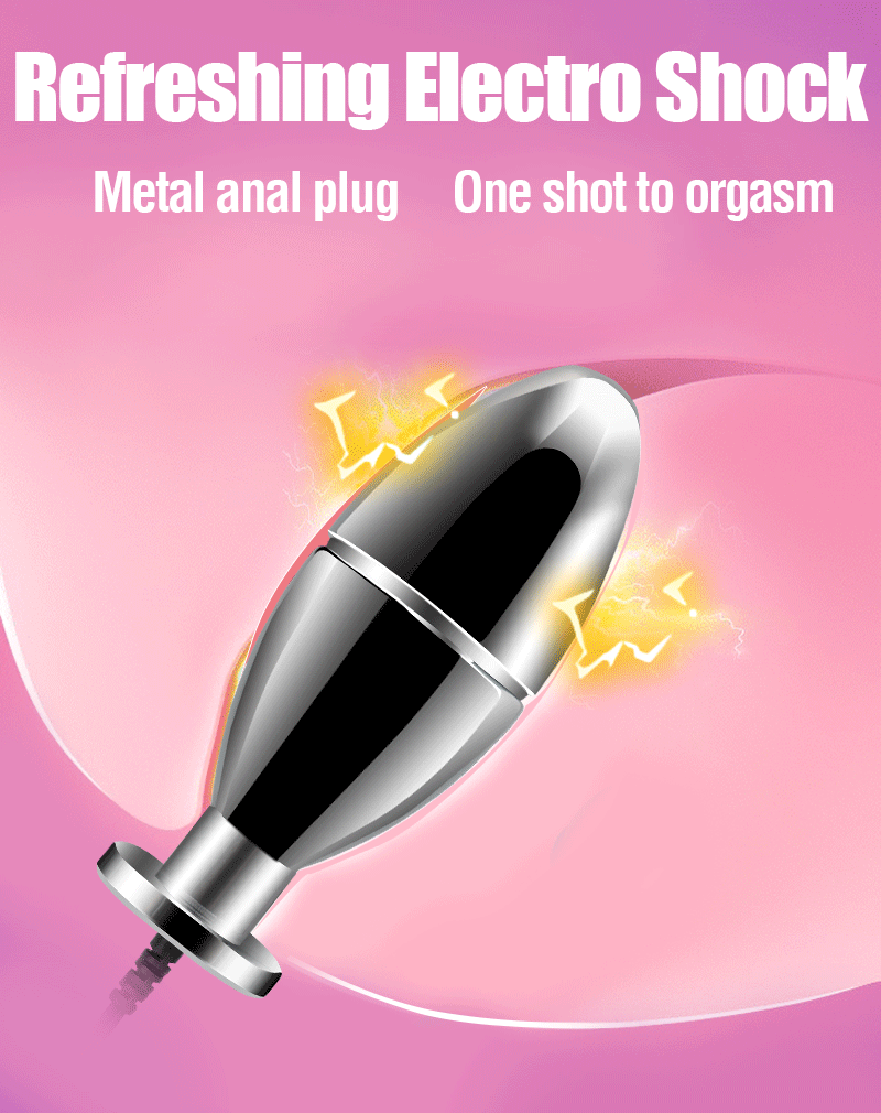 Small Steel Electric Butt Plug Prostate Massager Anal Adult Toy Electro Bdsm Estim Gay Sexual Dildo - 1