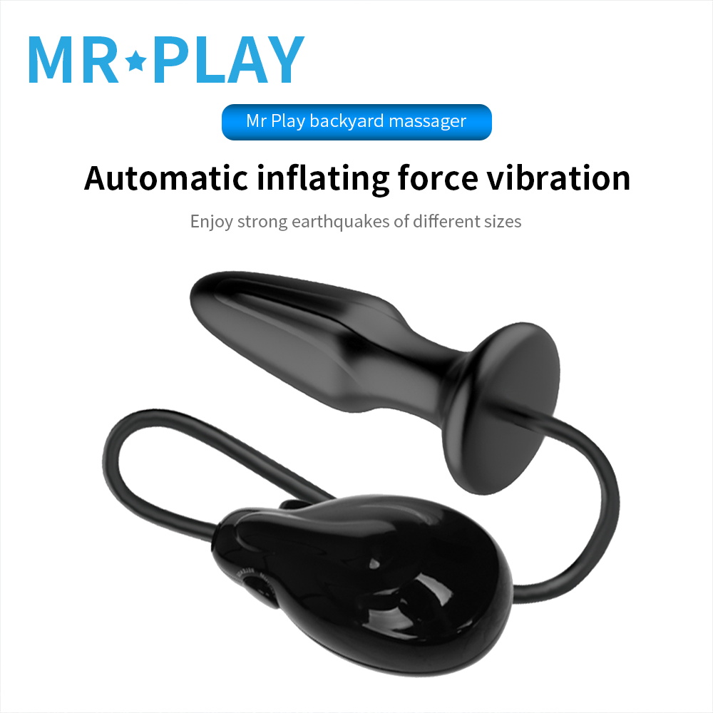 Vibrating Inflatable Anal Toys Expandable Airfilled Butt Massager For Men Women Gay - 2