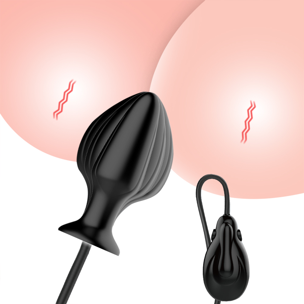 Vibrating Inflatable Anal Toys Expandable Airfilled Butt Massager For Men Women Gay - 1