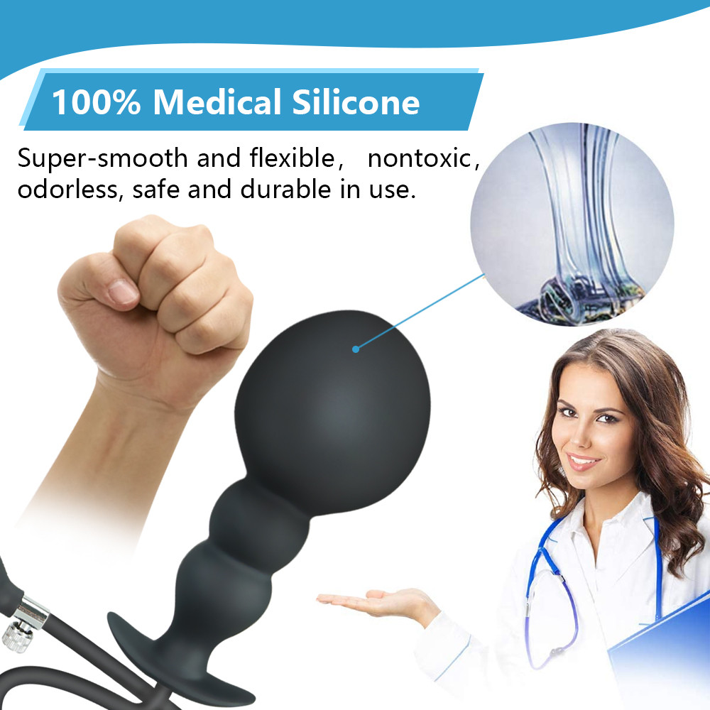 Extra Large Inflatable Dildo Pump Analvaginal Sex Toy Prostate Massager Vibrator For Men Women And Gays - 10