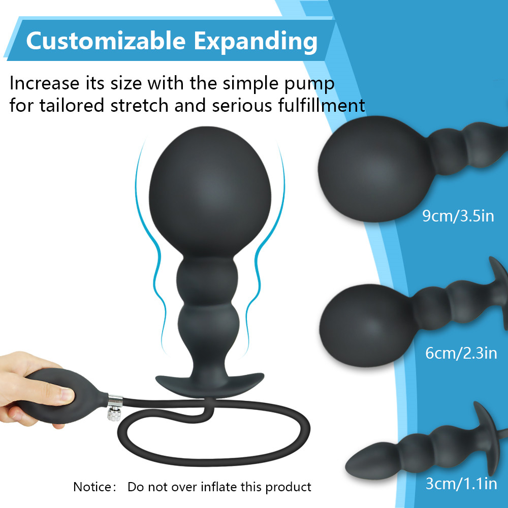 Extra Large Inflatable Dildo Pump Analvaginal Sex Toy Prostate Massager Vibrator For Men Women And Gays - 9