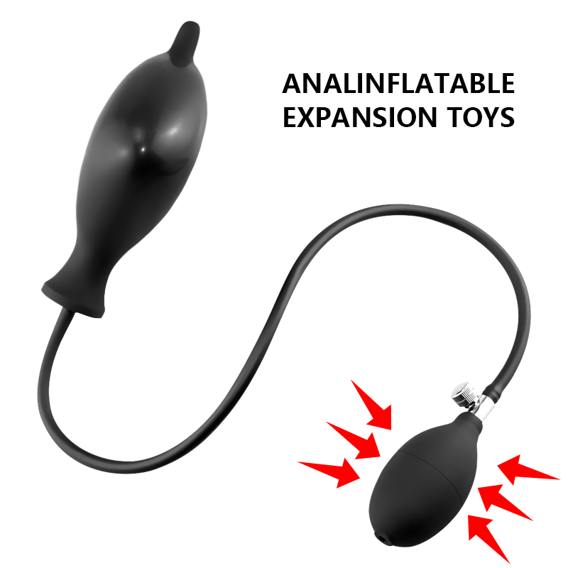 Extra Large Inflatable Dildo Pump Analvaginal Sex Toy Prostate Massager Vibrator For Men Women And Gays - 1
