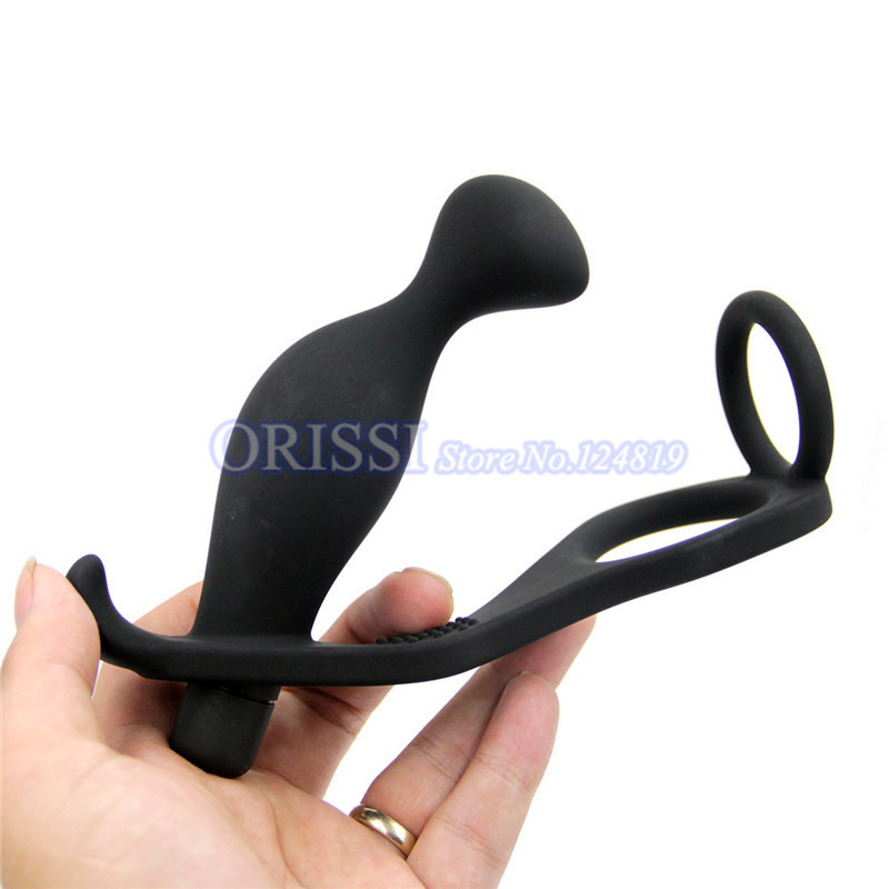 Orissi Mens Prolonged Pleasure Sex Toys Vibrating Prostate Massager Delay Ejaculation Cock Ring Anal Butt Plug - 24