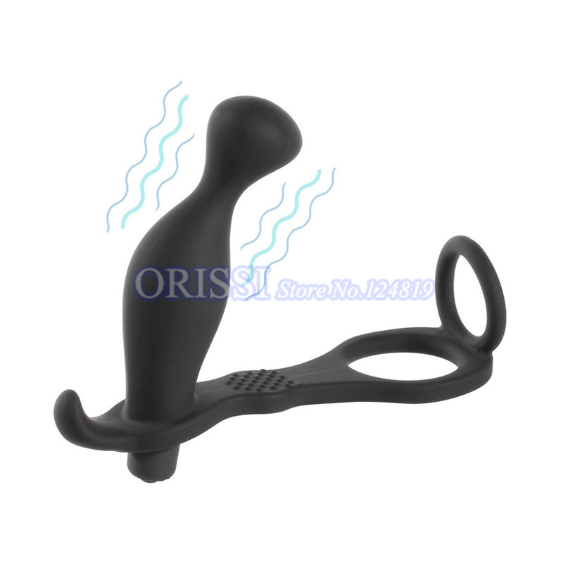 Orissi Mens Prolonged Pleasure Sex Toys Vibrating Prostate Massager Delay Ejaculation Cock Ring Anal Butt Plug - 23