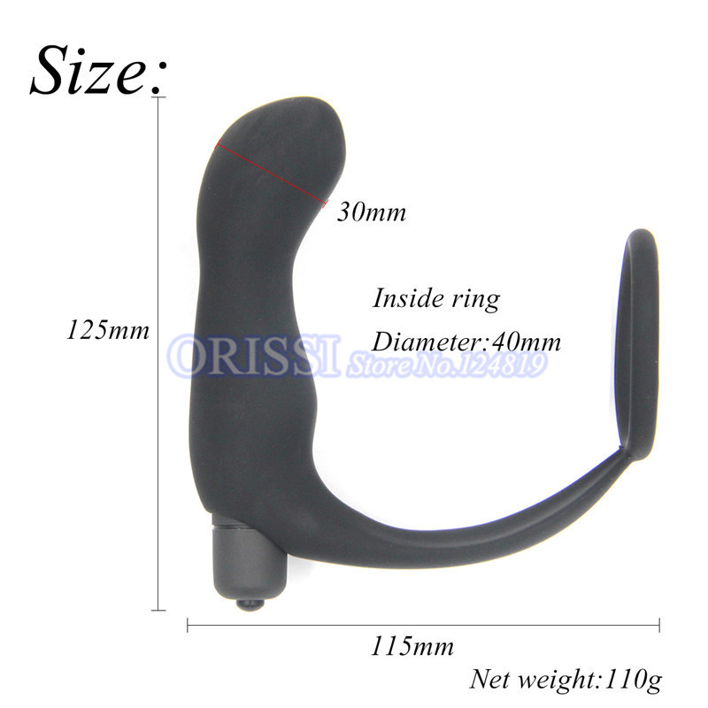 Orissi Mens Prolonged Pleasure Sex Toys Vibrating Prostate Massager Delay Ejaculation Cock Ring Anal Butt Plug - 22
