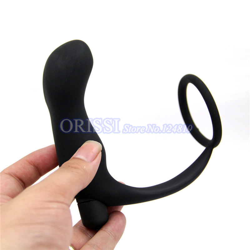 Orissi Mens Prolonged Pleasure Sex Toys Vibrating Prostate Massager Delay Ejaculation Cock Ring Anal Butt Plug - 21