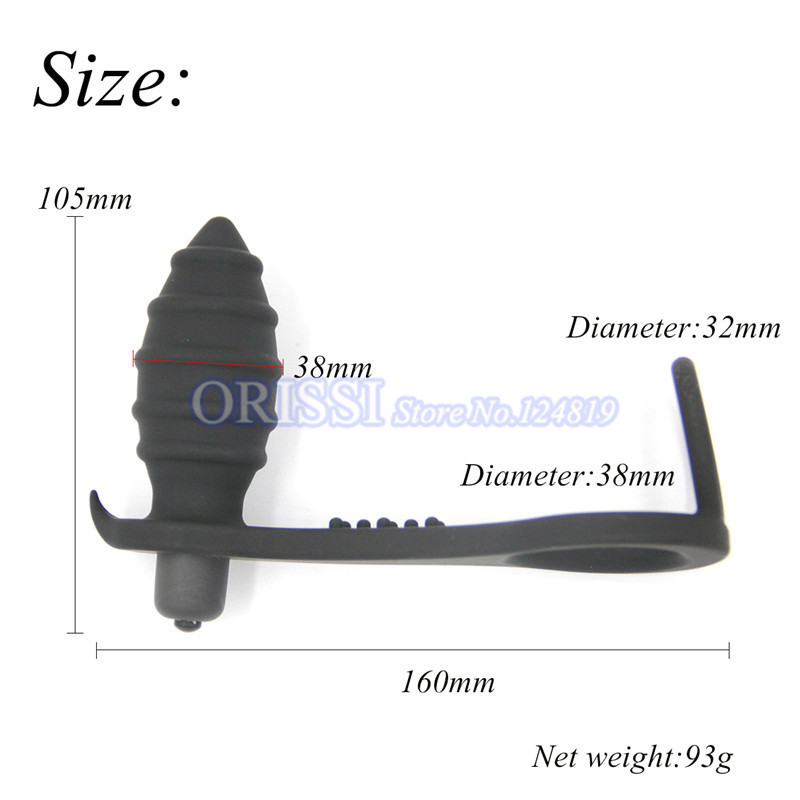 Orissi Mens Prolonged Pleasure Sex Toys Vibrating Prostate Massager Delay Ejaculation Cock Ring Anal Butt Plug - 19