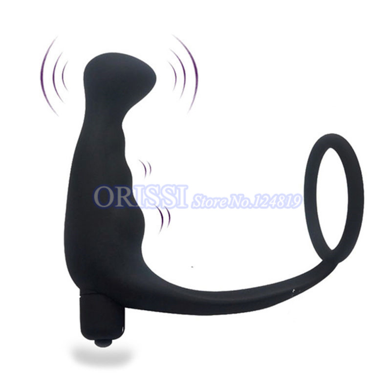 Orissi Mens Prolonged Pleasure Sex Toys Vibrating Prostate Massager Delay Ejaculation Cock Ring Anal Butt Plug - 15
