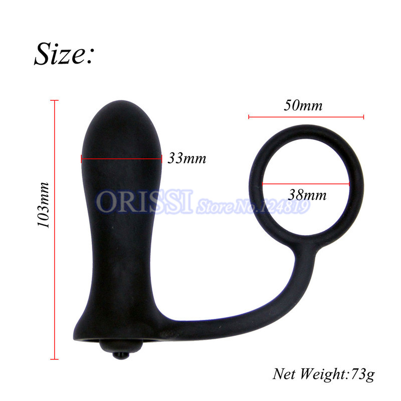 Orissi Mens Prolonged Pleasure Sex Toys Vibrating Prostate Massager Delay Ejaculation Cock Ring Anal Butt Plug - 14