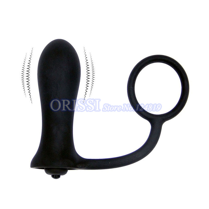 Orissi Mens Prolonged Pleasure Sex Toys Vibrating Prostate Massager Delay Ejaculation Cock Ring Anal Butt Plug - 12