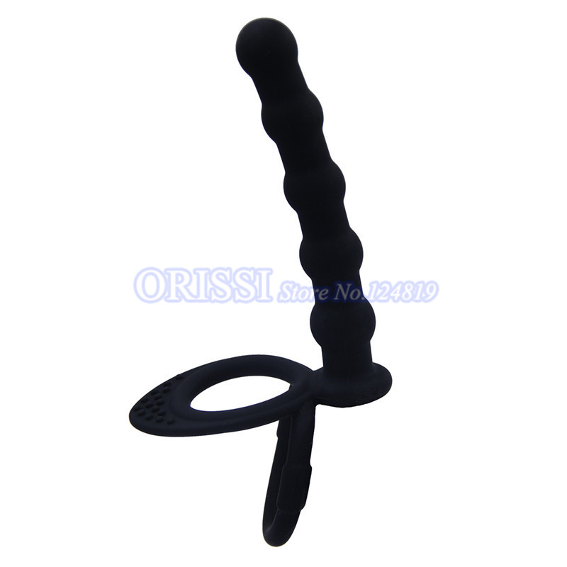 Orissi Mens Prolonged Pleasure Sex Toys Vibrating Prostate Massager Delay Ejaculation Cock Ring Anal Butt Plug - 9
